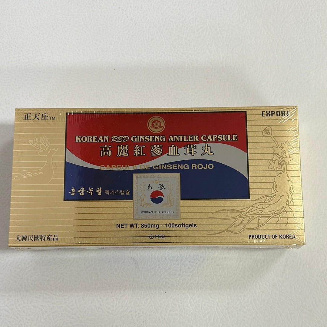 Korean Red Ginseng Antler Capsule (100 capsules)