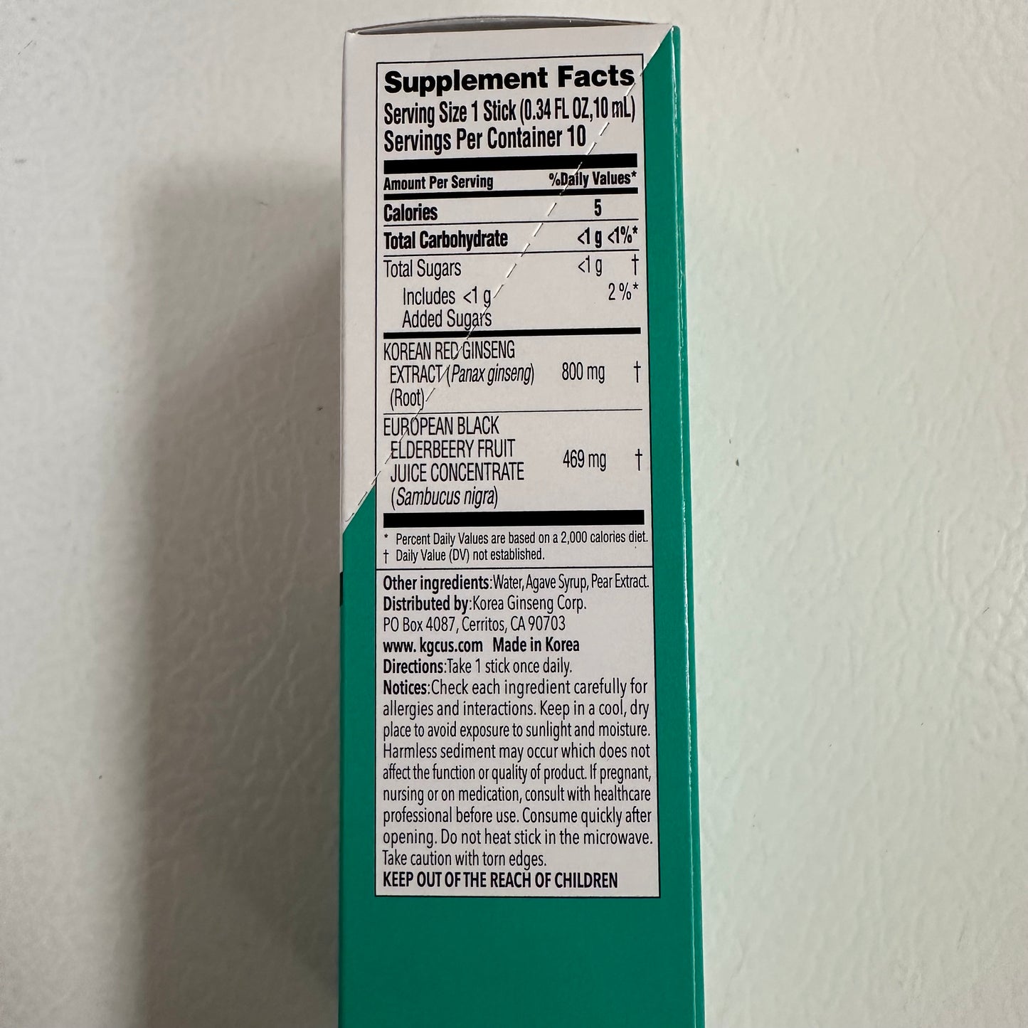 Immune Support Korean Red Ginseng Liquid Stick by Jung Kwan Jang