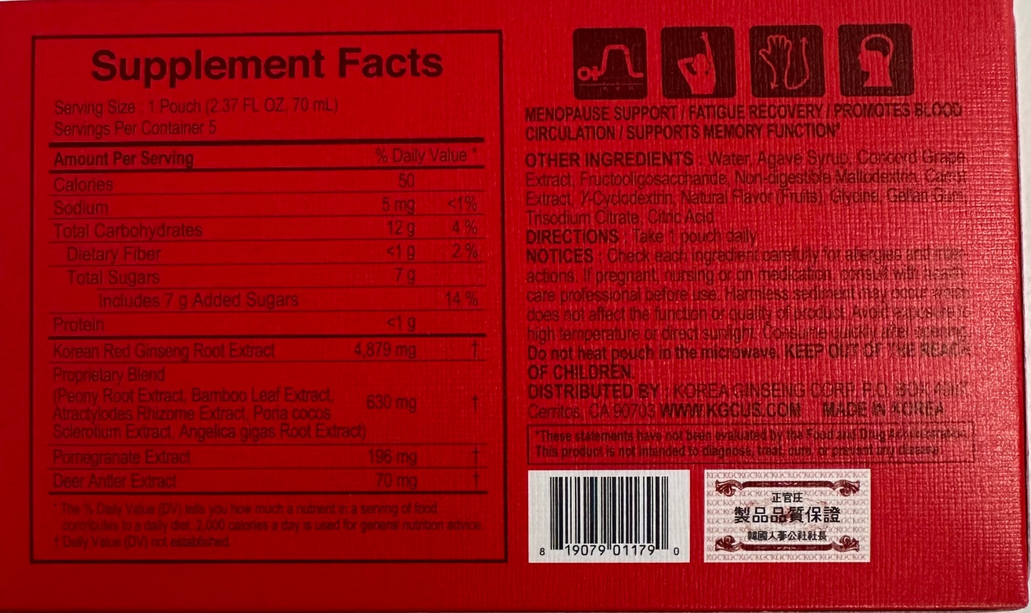 Women's Balance - Korean Red Ginseng (30 pouches)