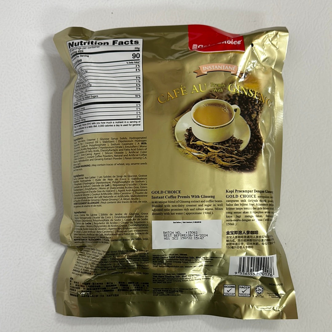 Gold Choice instant coffee with Ginseng