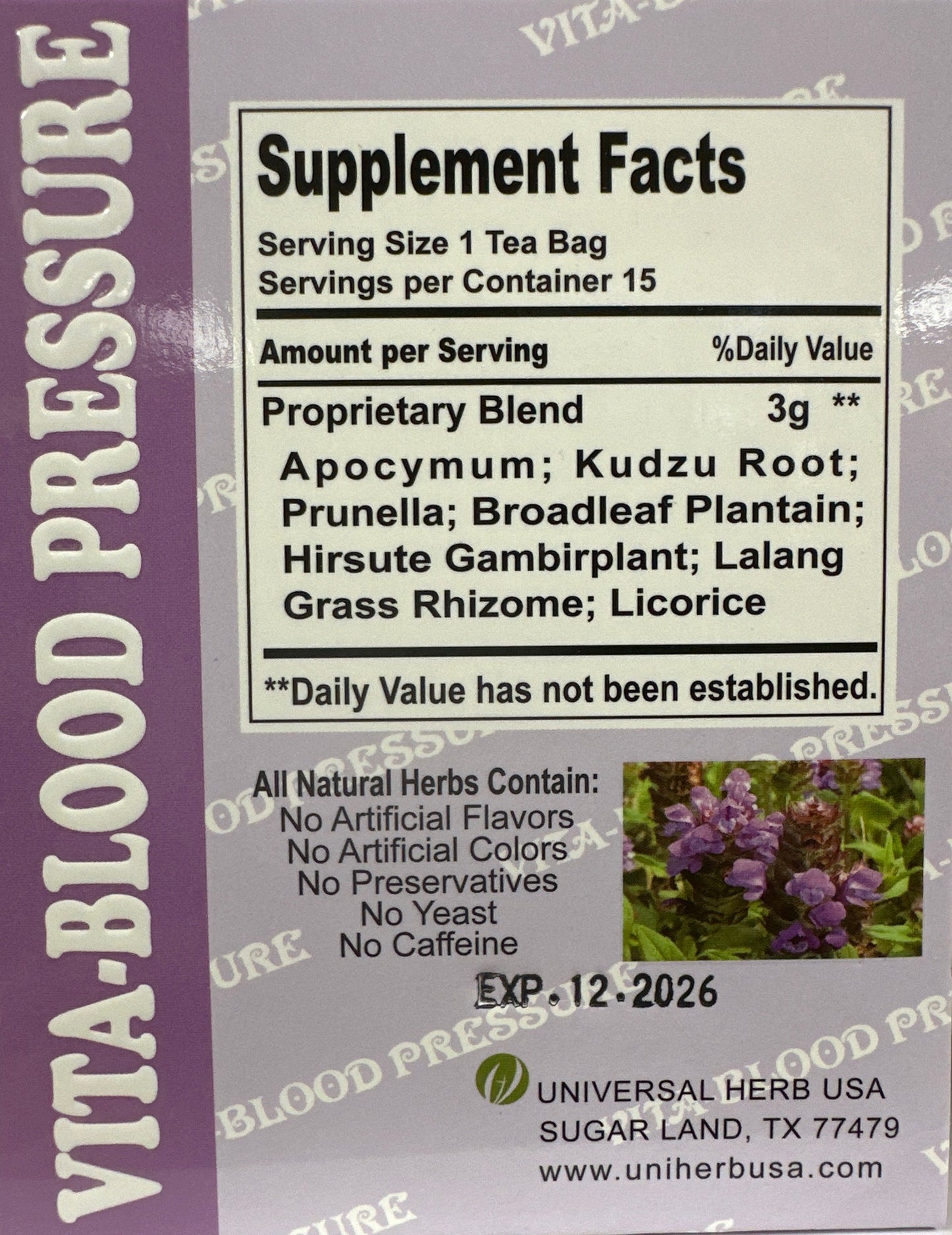 Vita Blood Preasure (15 bags)