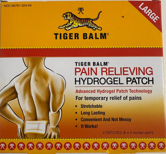 Tiger Balm Pain Relieving Hydrogel Patch (4 patches, 8" x 4")