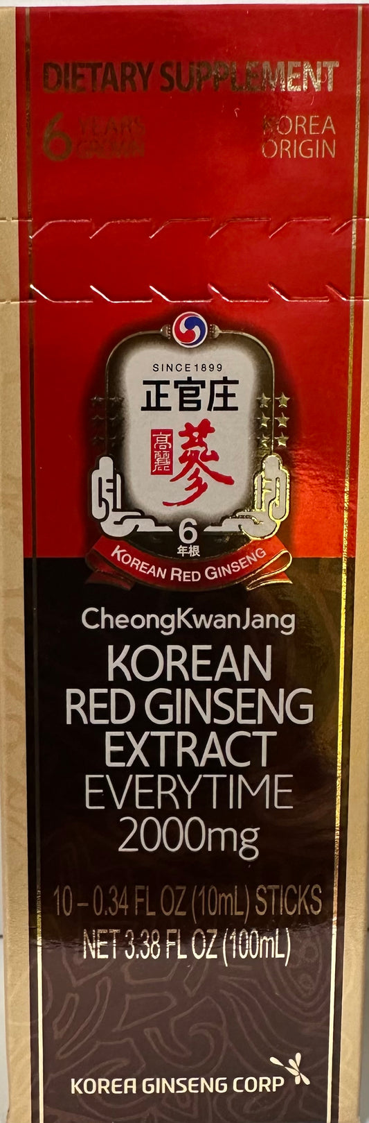 Korean Red Ginseng Extract liquid by CheongKwanJang (10 sticks x 10ml)