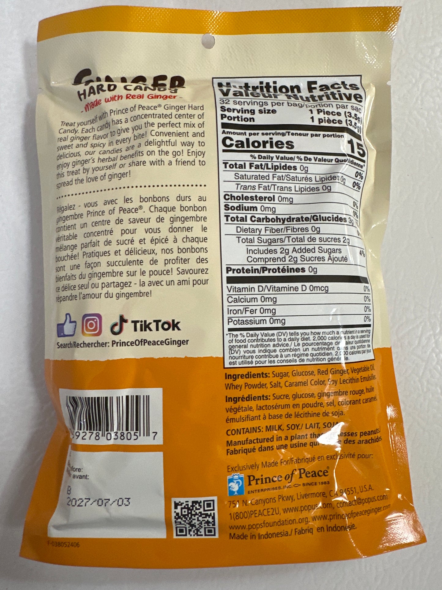 Ginger Hard Candy