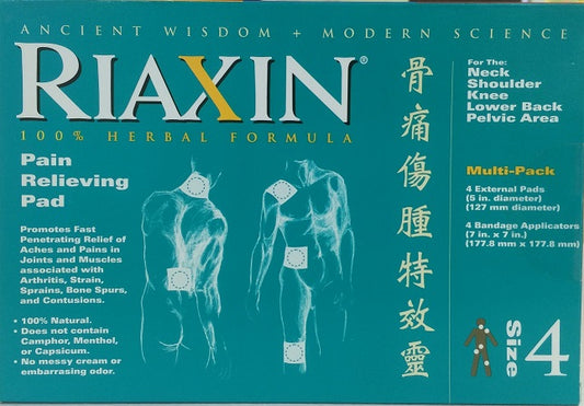 Riaxin Pain Relieving Pad (size 4, 4 patches)